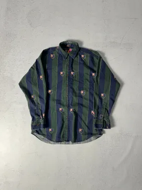 Vintage Chaps Ralph Lauren Striped Buttoned Shirt - Men's Medium