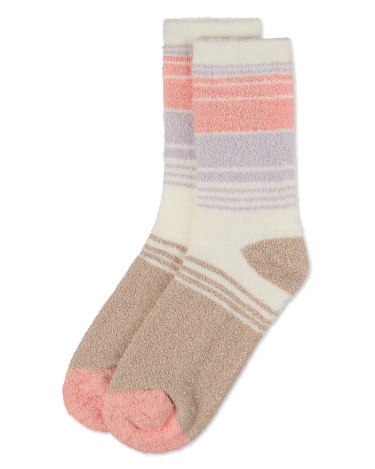 Women's Stripes Aloe Infused Crew Socks