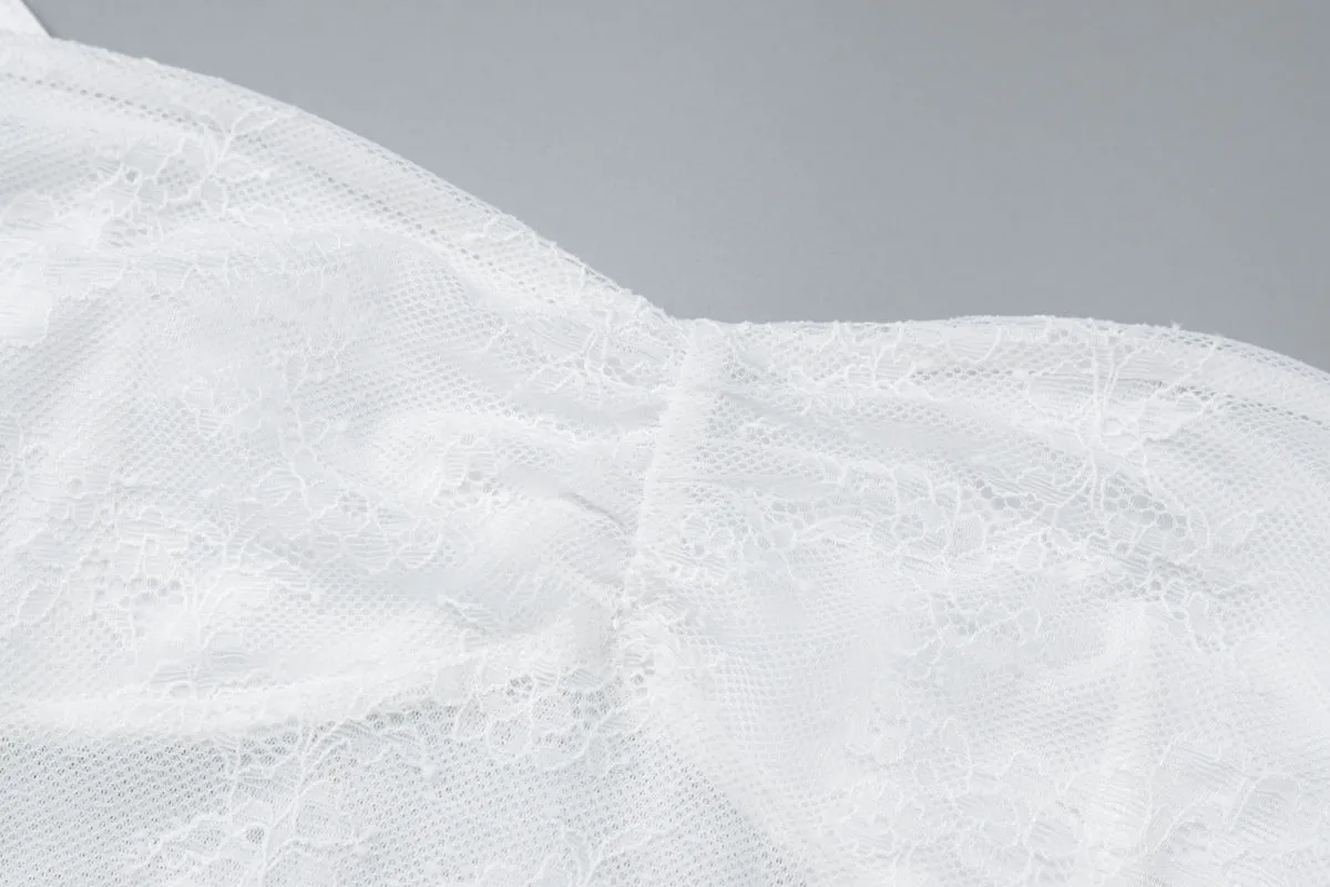 YESMYTOOL  -  Aisling See-Through Lace Midi Dress
